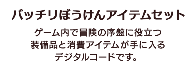 バッチリぼうけんアイテムセット