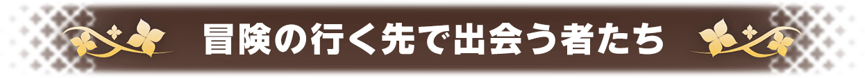 冒険の行く先で出会う者たち
