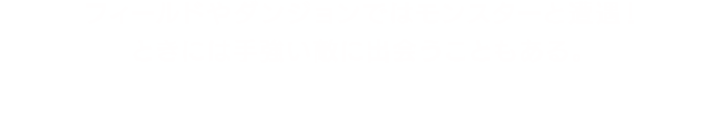 フィールドやダンジョンではモンスターと遭遇！ときには手強い敵に出会うこともある。